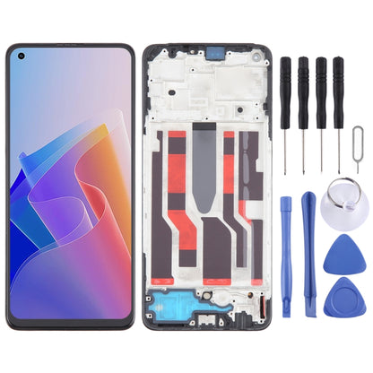 For OPPO Reno7 Lite Original AMOLED LCD Screen Digitizer Full Assembly with Frame - LCD Screen by buy2fix | Online Shopping UK | buy2fix