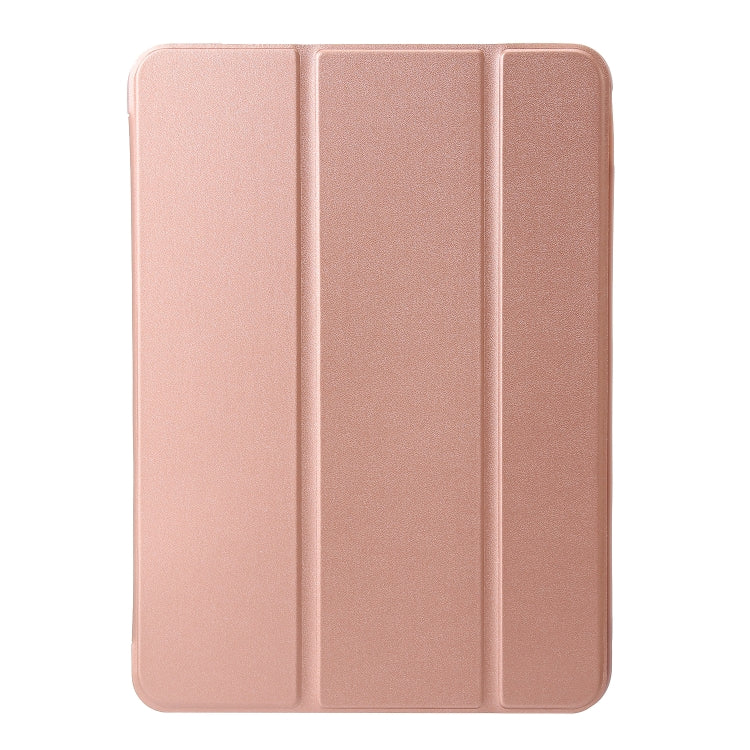 For iPad Pro 13 2024 Three-fold Holder Flip Tablet Leather Case(Rose Gold) - iPad Pro 13 2024 Cases by buy2fix | Online Shopping UK | buy2fix