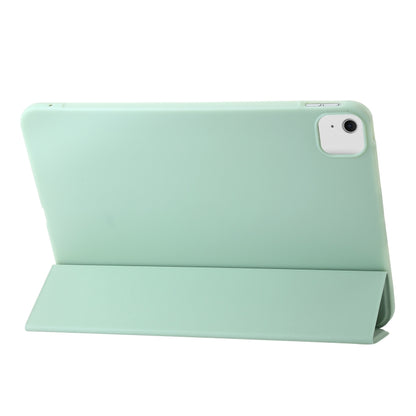 For iPad Air 11 2024 Three-fold Holder Flip Tablet Leather Case(Mint Green) - iPad Air 11 2024 Cases by buy2fix | Online Shopping UK | buy2fix