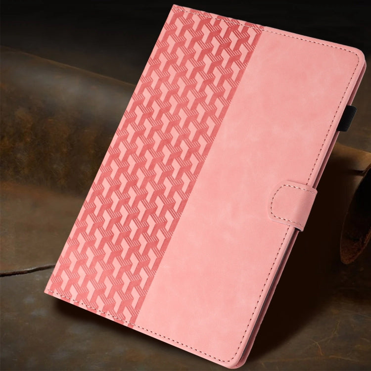 For iPad Pro 11 2024 Building Blocks Embossed Leather Smart Tablet Case(Pink) - iPad Pro 11 2024 Cases by buy2fix | Online Shopping UK | buy2fix