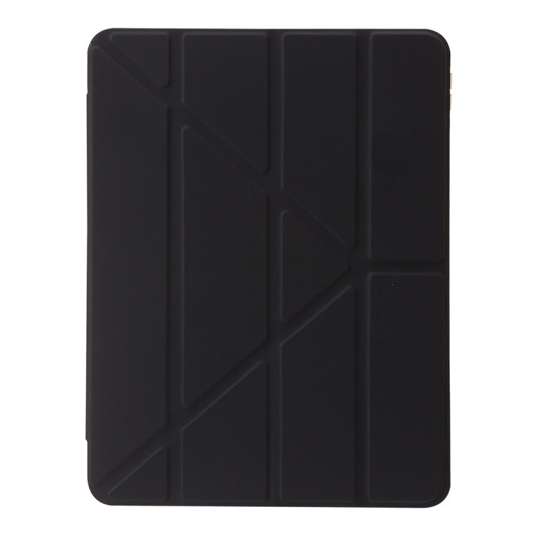 For iPad Air 13 2024 Clear Acrylic Deformation Leather Tablet Case(Black) - iPad Air 13 2024 Cases by buy2fix | Online Shopping UK | buy2fix