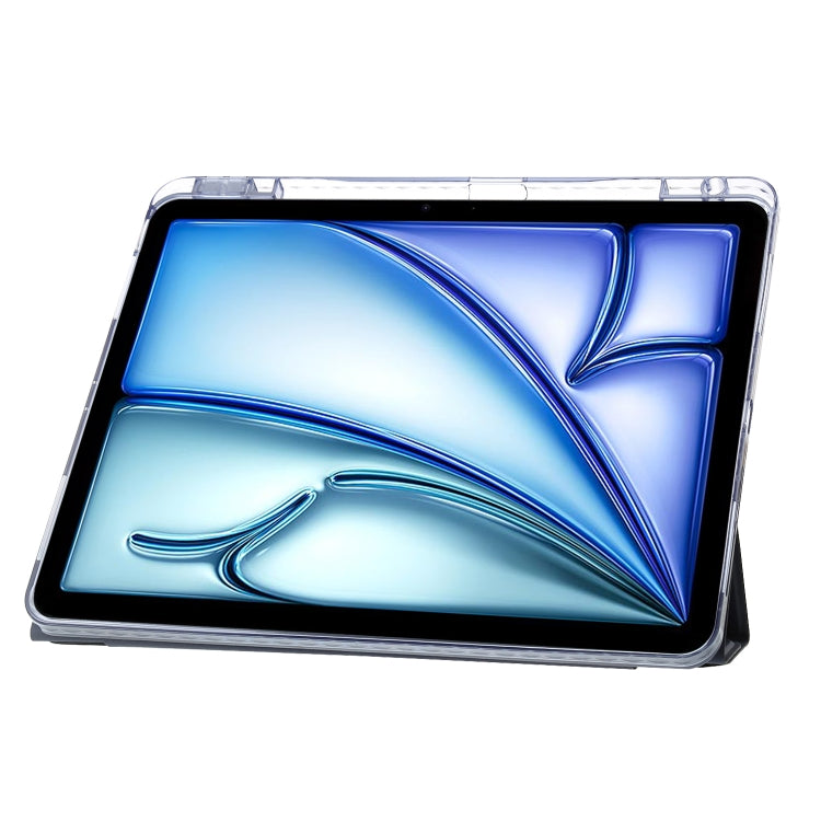 For iPad Air 11 2025 / 2024 Clear Acrylic Deformation Leather Tablet Case(Dark Blue) - iPad Air 11 2025 / 2024 Cases by buy2fix | Online Shopping UK | buy2fix