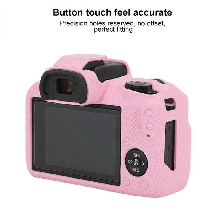 For Canon EOS R100 Litchi Texture Soft Silicone Protective Case(Pink) - Protective Case by buy2fix | Online Shopping UK | buy2fix