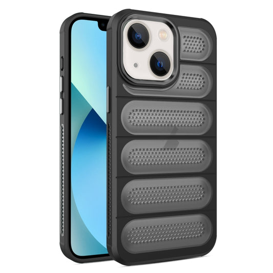 For iPhone 13 Cooling Armor Translucent Mesh Breathable Phone Case(Black) - iPhone 13 Cases by buy2fix | Online Shopping UK | buy2fix