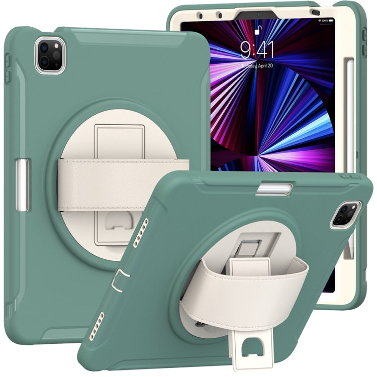 For iPad Air 11 2024 / Air 11 2025 Spider Wheel Silicone Hybrid PC Tablet Case(Emerald Green) - iPad Air 11 2025 / 2024 Cases by buy2fix | Online Shopping UK | buy2fix