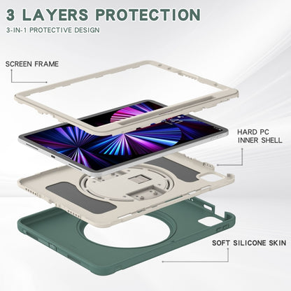 For iPad Air 11 2024 / Air 11 2025 Spider Wheel Silicone Hybrid PC Tablet Case(Emerald Green) - iPad Air 11 2025 / 2024 Cases by buy2fix | Online Shopping UK | buy2fix