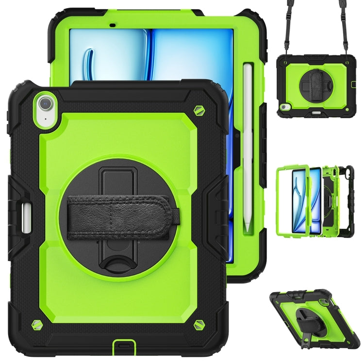 For iPad Air 11 2024 / Air 11 2025 Silicone Hybrid PC Tablet Protective Case(Yellow Green+Black) - iPad Air 11 2025 / 2024 Cases by buy2fix | Online Shopping UK | buy2fix