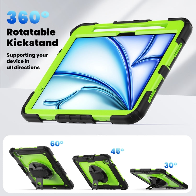 For iPad Air 11 2024 Silicone + PC Tablet Protective Case(Yellow Green+Black) - iPad Air 11 2024 Cases by buy2fix | Online Shopping UK | buy2fix