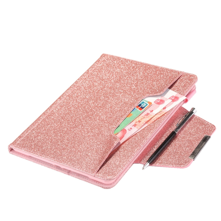 For iPad Pro 11 2024 Glitter Metal Buckle Leather Smart Tablet Case(Rose Gold) - iPad Pro 11 2024 Cases by buy2fix | Online Shopping UK | buy2fix