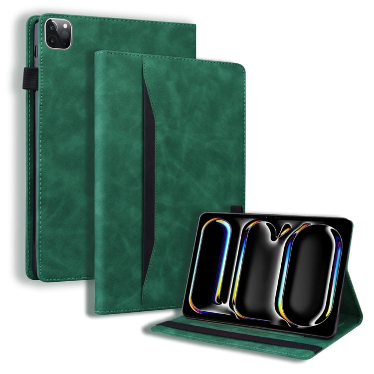 For iPad Pro 13 2024 Splicing Shockproof Leather Tablet Case(Green) - iPad Pro 13 2024 Cases by buy2fix | Online Shopping UK | buy2fix