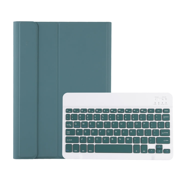 For iPad Pro 11 2024 A13B Lambskin Texture Bluetooth Touch Keyboard Leather Tablet Case with Pen Slot(Dark Green) - For iPad Pro by buy2fix | Online Shopping UK | buy2fix