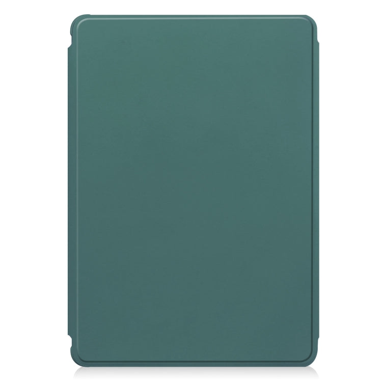 For iPad Air 13 2024 Transparent Rotation Smart Leather Tablet Case(Dark Green) - iPad Air 13 2024 Cases by buy2fix | Online Shopping UK | buy2fix