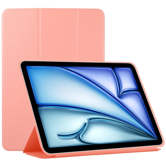 For iPad Air 11 2024 Double-sided Clip Non-buckle Magnetic PU Smart Tablet Case(Orange) - iPad Air 11 2024 Cases by buy2fix | Online Shopping UK | buy2fix