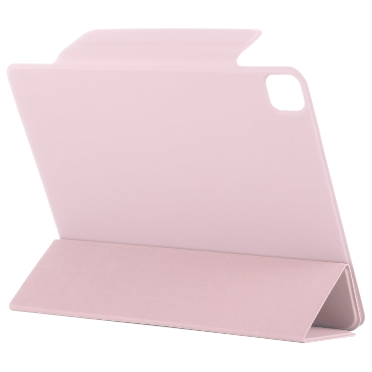 For iPad Pro 13 2024 Double-sided Clip Fixed Buckle Magnetic PU Leather Smart Tablet Case(Rose Gold) - iPad Pro 13 2024 Cases by buy2fix | Online Shopping UK | buy2fix