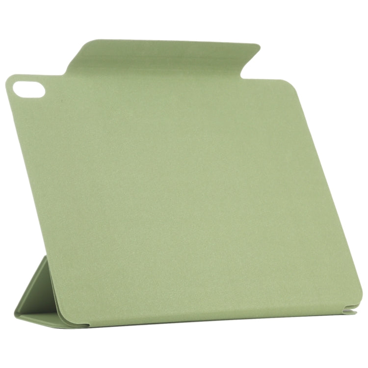 For iPad Air 11 2024 Double-sided Clip Fixed Buckle Magnetic PU Leather Smart Tablet Case(Grass Green) - iPad Air 11 2024 Cases by buy2fix | Online Shopping UK | buy2fix