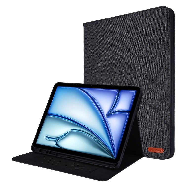 For iPad Air 11 2024 Fabric Leather Tablet Case(Black) - iPad Air 11 2024 Cases by buy2fix | Online Shopping UK | buy2fix