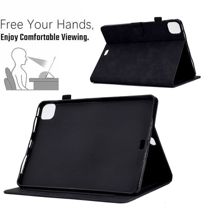 For iPad Pro 11 2024 Embossed Smile Smart Leather Tablet Case(Black) - iPad Pro 11 2024 Cases by buy2fix | Online Shopping UK | buy2fix