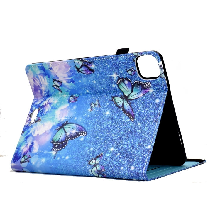 For iPad Pro 11 2024 Painted Elastic Band Smart Leather Tablet Case(Butterfly) - iPad Pro 11 2024 Cases by buy2fix | Online Shopping UK | buy2fix