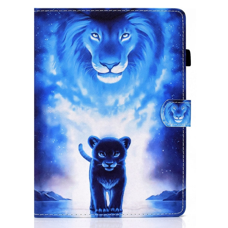 For iPad Pro 11 2024 Painted Stitching Smart Leather Tablet Case(Lion) - iPad Pro 11 2024 Cases by buy2fix | Online Shopping UK | buy2fix