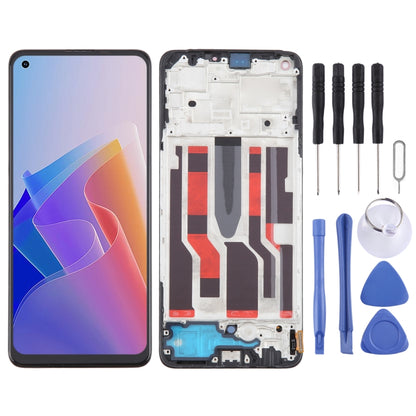 For OPPO Reno8 Z 5G OLED LCD Screen Digitizer Full Assembly with Frame - LCD Screen by buy2fix | Online Shopping UK | buy2fix