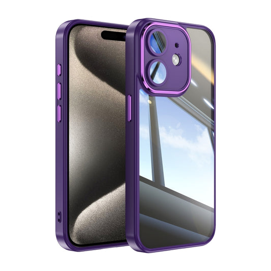 For iPhone 12 Acrylic Hybrid TPU Armor Shockproof Phone Case(Purple) - iPhone 12 / 12 Pro Cases by buy2fix | Online Shopping UK | buy2fix