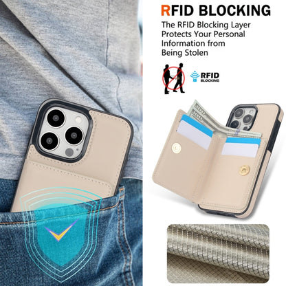 For iPhone 16 Pro Max RFID Anti-theft Card Ring Holder Phone Case(White) - iPhone 16 Pro Max Cases by buy2fix | Online Shopping UK | buy2fix