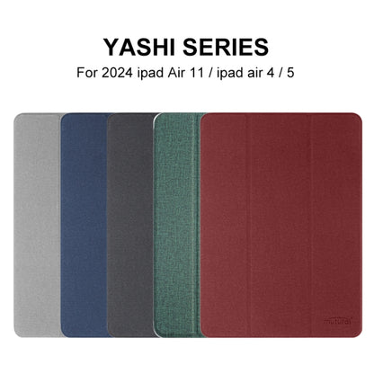 For iPad Air 11 2024 / Air 2022 10.9 Mutural YASHI Series Tablet Leather Smart Case(Green) - iPad Air 11 2024 Cases by Mutural | Online Shopping UK | buy2fix