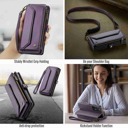 For Samsung Galaxy A33 5G CaseMe C36 Card Slots Zipper Wallet RFID Anti-theft Leather Phone Case(Purple) - Galaxy Phone Cases by CaseMe | Online Shopping UK | buy2fix