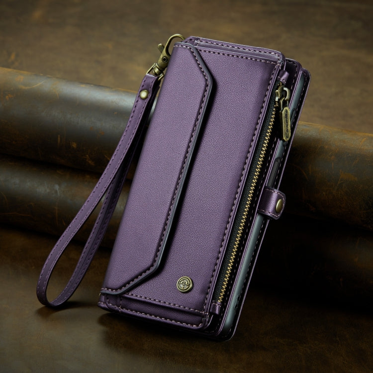 For Samsung Galaxy A54 5G CaseMe C36 Card Slots Zipper Wallet RFID Anti-theft Leather Phone Case(Purple) - Galaxy Phone Cases by CaseMe | Online Shopping UK | buy2fix