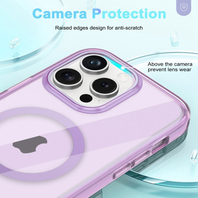 For iPhone 14 Pro Max Colorful MagSafe Magnetic PC + TPU Phone Case(Light Purple) - iPhone 14 Pro Max Cases by buy2fix | Online Shopping UK | buy2fix