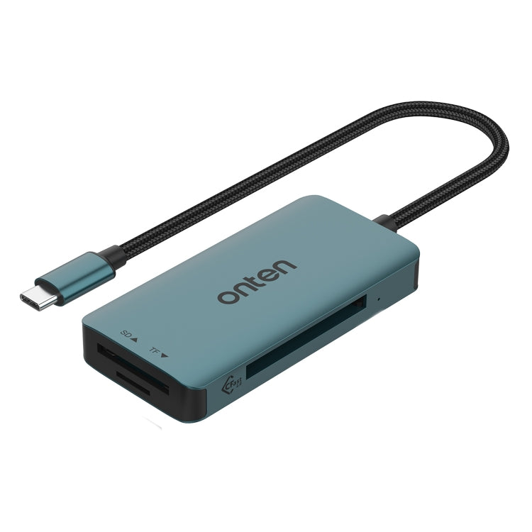 Onten C15 3 in 1 USB-C / Type-C to CFast 2.0 & SD & TF Card Reader(Pine Green) - Card Reader by Onten | Online Shopping UK | buy2fix