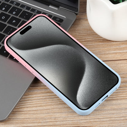 For iPhone 15 Pro Max Gradient Color Honeycomb Aromatherapy MagSafe Phone Case(Pink Blue) - iPhone 15 Pro Max Cases by buy2fix | Online Shopping UK | buy2fix