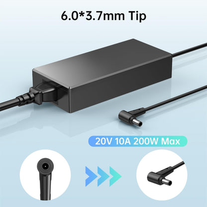 200W 20V 10A Laptop Notebook Power Adapter For Asus 6.0 x 3.7mm, Plug:AU Plug - For Asus by buy2fix | Online Shopping UK | buy2fix