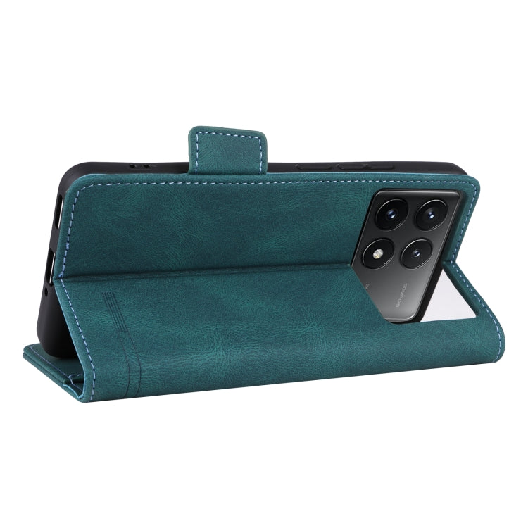 For Redmi K70 / K70 Pro Magnetic Clasp Leather Phone Case(Green) - Xiaomi Cases by buy2fix | Online Shopping UK | buy2fix