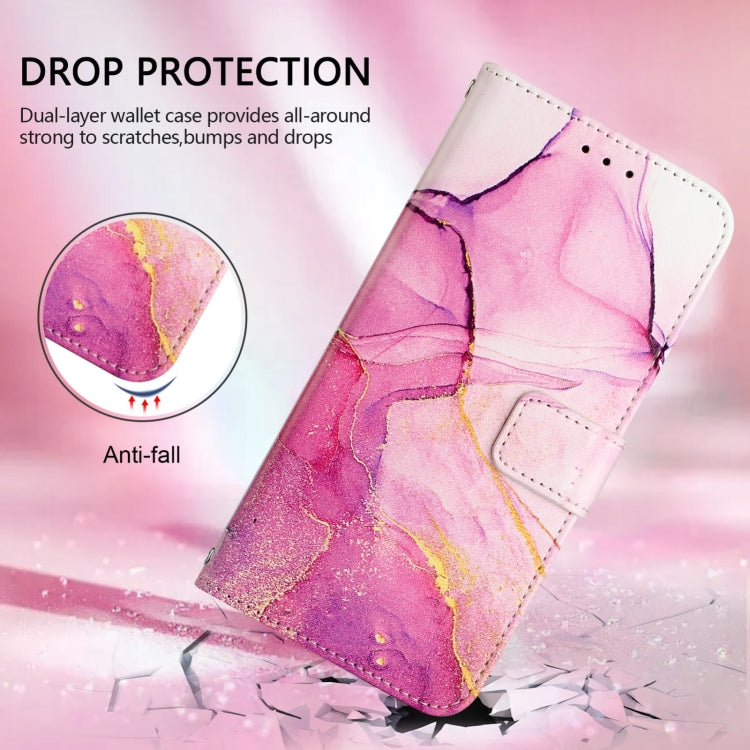 For Blackview Shark 8 PT003 Marble Pattern Flip Leather Phone Case(Pink Purple Gold) - More Brand by buy2fix | Online Shopping UK | buy2fix