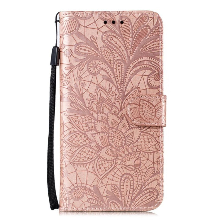 For Xiaomi Redmi K70 Lace Flower Embossing Flip Leather Phone Case(Rose Gold) - K70 Cases by buy2fix | Online Shopping UK | buy2fix