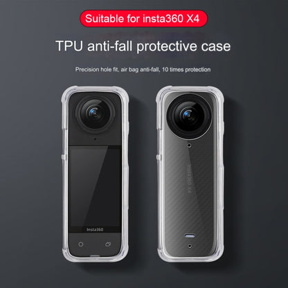 For Insta360 X4 Clear 1.5mm Soft TPU Protective Case Single Cover(Transperant) - Case & Bags by buy2fix | Online Shopping UK | buy2fix