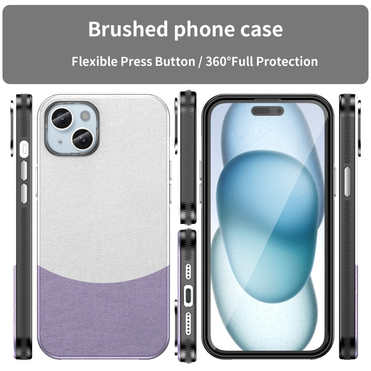 For iPhone 15 Plus Leather Texture MagSafe Magnetic TPU + PC Phone Case(Light Purple) - iPhone 15 Plus Cases by buy2fix | Online Shopping UK | buy2fix