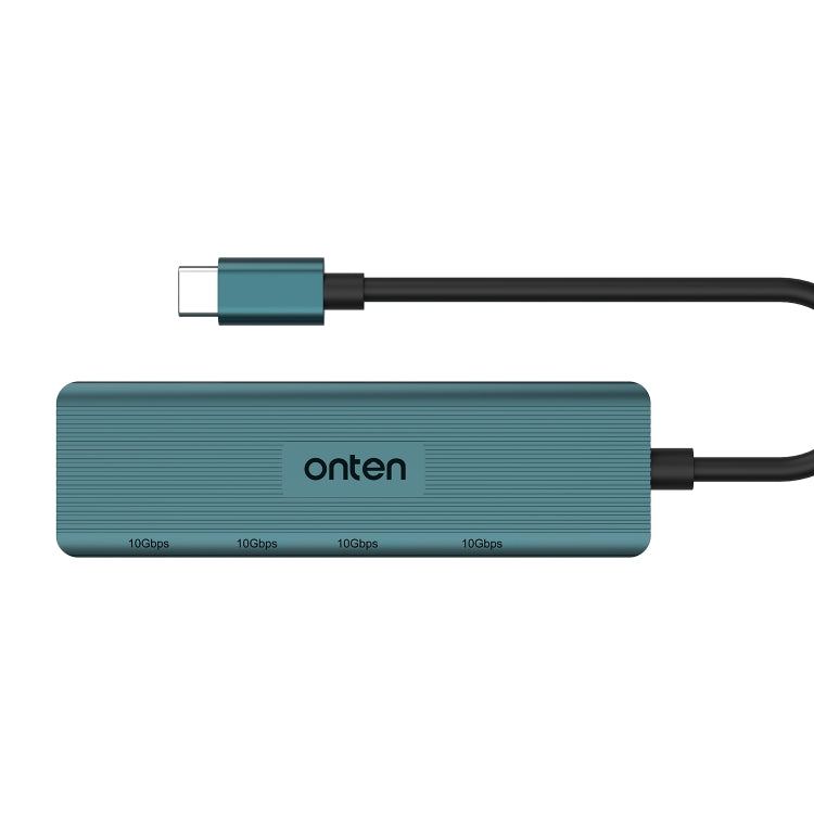 Onten UC622 10Gbps USB-C / Type-C to 2 x USB + 2 x USB-C / Type-C 4 in 1 HUB Docking Station, Length:1.5m(Green) - USB HUB by Onten | Online Shopping UK | buy2fix