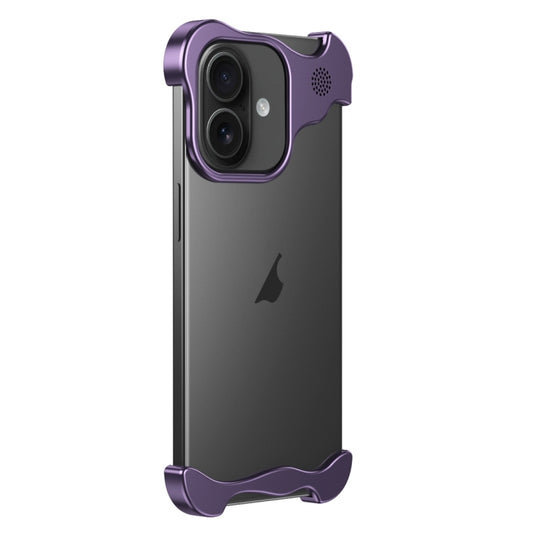 For iPhone 16 Plus Aromatherapy Alloy Frameless Phone Case(Purple) - iPhone 16 Plus Cases by buy2fix | Online Shopping UK | buy2fix