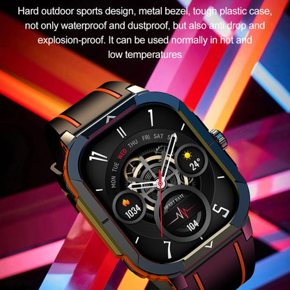 LEMFO HK56 2.06 inch BT5.3 IP68 Sport Smart Watch, Support Bluetooth Call / Message Notification / Heart Rate / Blood Pressure Health Monitor(Orange) - Smart Watches by LEMFO | Online Shopping UK | buy2fix