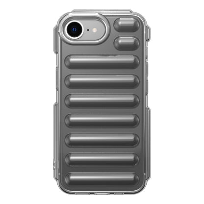 For iPhone 16e Capsule Series Candy Color TPU Phone Case(Transparent Grey) - iPhone 16e Cases by buy2fix | Online Shopping UK | buy2fix