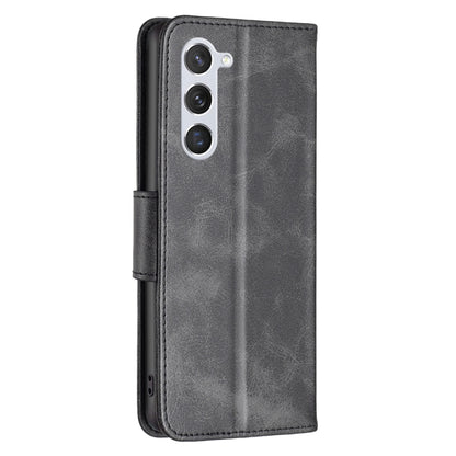 For Samsung Galaxy S25 5G Lambskin Texture Pure Color Flip Leather Phone Case(Black) - Galaxy S25 5G Cases by buy2fix | Online Shopping UK | buy2fix