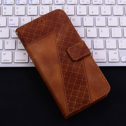 For Xiaomi Redmi K70 / K70 Pro Seven-shaped Embossed Leather Phone Case(Brown) - K70 Cases by buy2fix | Online Shopping UK | buy2fix