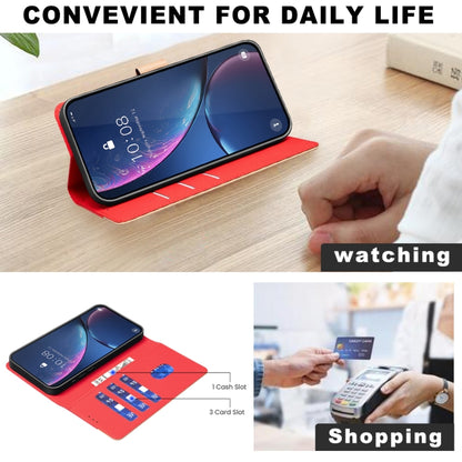 For iPhone 16 Pro Max Color Matching RFID Anti-theft Leather Phone Case(Red) - iPhone 16 Pro Max Cases by buy2fix | Online Shopping UK | buy2fix