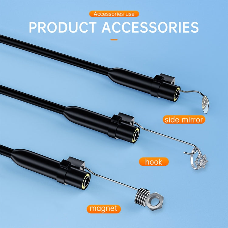 AN112 2 in 1 USB-C / Type-C + 8 Pin Interface 8mm HD Industry Endoscope, Length:5m Hard Tube -  by buy2fix | Online Shopping UK | buy2fix