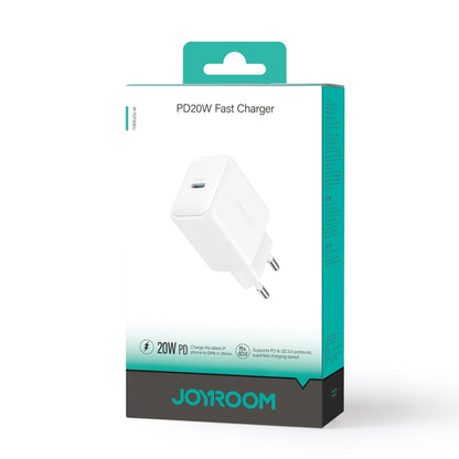 JOYROOM JR-TCF20 PD20W USB-C / Type-C Port Charger, Plug:EU Plug(White) - USB Charger by JOYROOM | Online Shopping UK | buy2fix