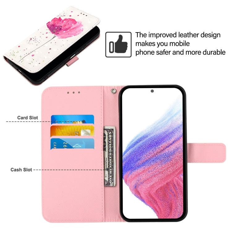 For Blackview Color 8 3D Painting Horizontal Flip Leather Phone Case(Flower) - More Brand by buy2fix | Online Shopping UK | buy2fix