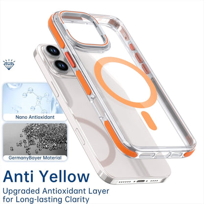 For iPhone 16 Pro Max Dual-Color Clear Acrylic Hybrid TPU Lens Flip Holder MagSafe Phone Case(Grey) - iPhone 16 Pro Max Cases by buy2fix | Online Shopping UK | buy2fix