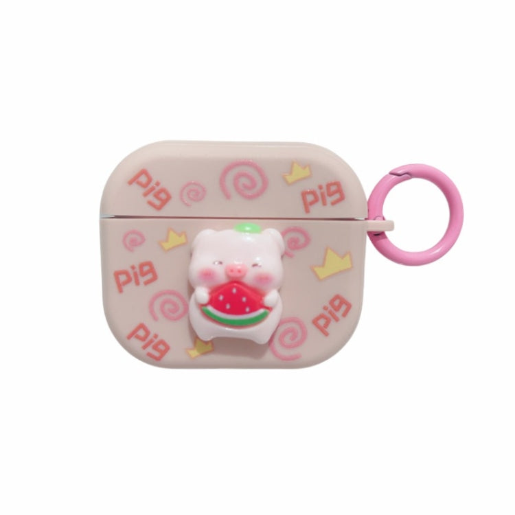 For AirPods 3 Fresh 3D Piglet Pattern Earbuds Box PC Case - For AirPods 3 by buy2fix | Online Shopping UK | buy2fix